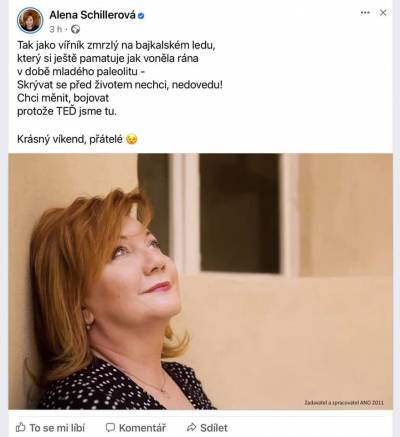 Alena Schillerová je vůbec první autor, kterému se podařilo do básně dostat slovo 'paleolit' bez toho, aby nutně potřebovala znát význam tohoto slova. Zároveň byla báseň na předčítání na festivalu pro otrlé masochisty v Benátkách oceněna jako významné dílo pro prznění podstaty lidstva a nezvratný důkaz, že civilizace míří do sraček.