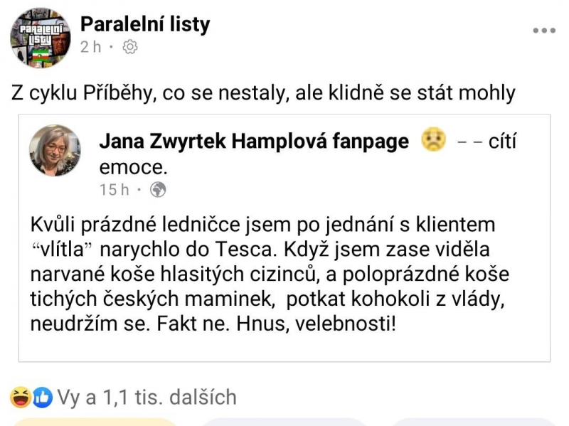 Stal se snad skutečně tento příběh, nebo si scénáristé i tentokrát pohráli s vaší důvěřivostí? Dozvíte se podle toho, zda Jana smaže svůj post z Facebooku.